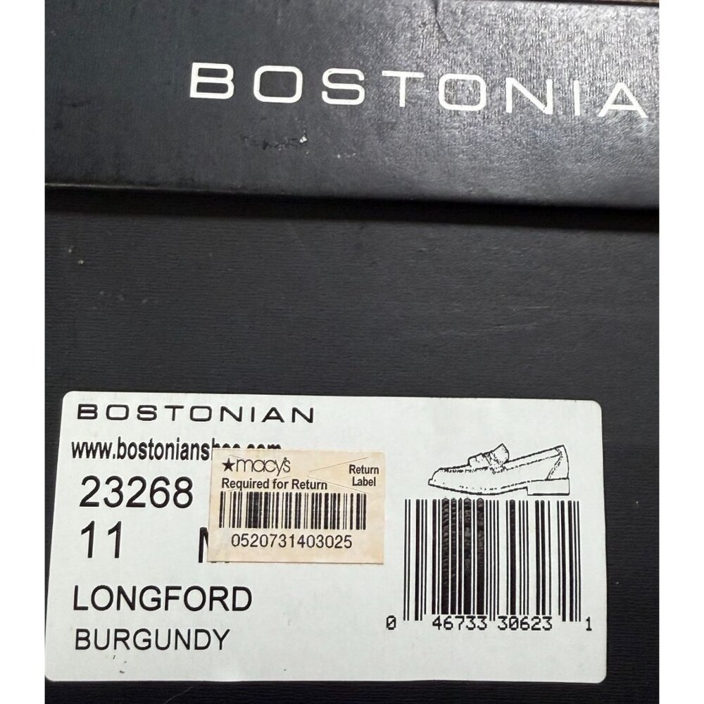Bostonian Longford Tassel Loafers Burgundy Leather 11M New - Picture 2 of 12